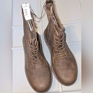 Torrid Brown Combat & Moto Boots